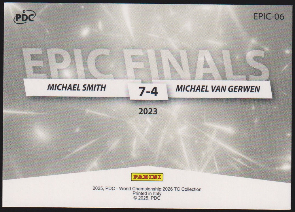 Panini PDC Championship Michael Smith & Michael van Gerwen Refractor Parallel – Bild 2