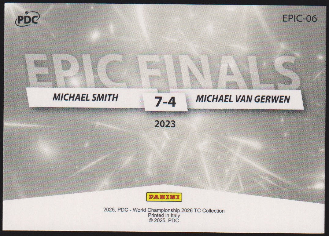 Panini PDC Championship Michael Smith & Michael van Gerwen Refractor Parallel – Bild 2
