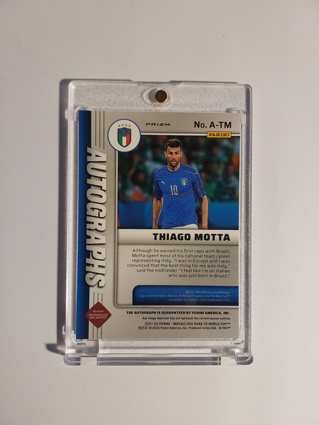 Panini Mosaic 2021-22 Thiago Motta Italien Auto Refractor Insert Ultra Rare Hit – Bild 2