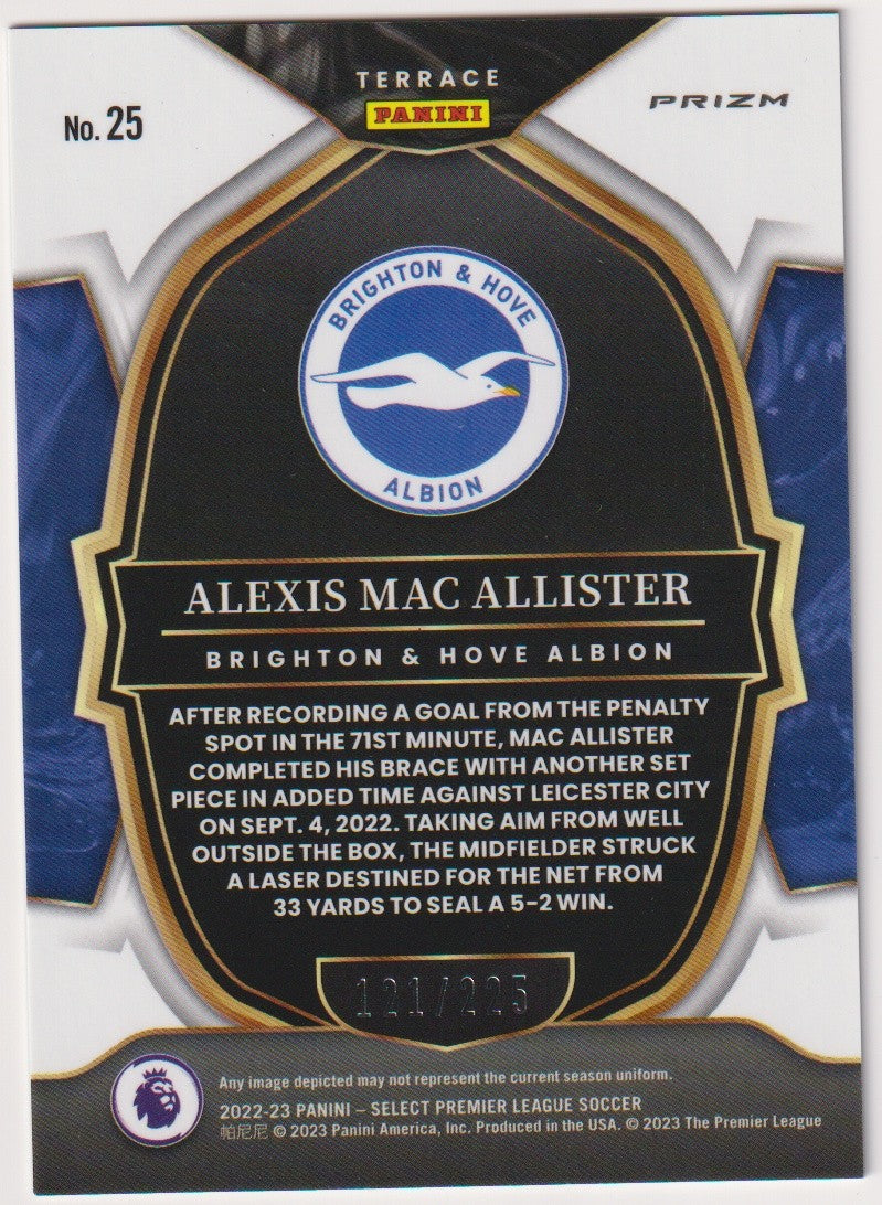 Panini Terrace Prizm 2022-23 Alexis Mac Allister Brighton & Hove Albion – Bild 2