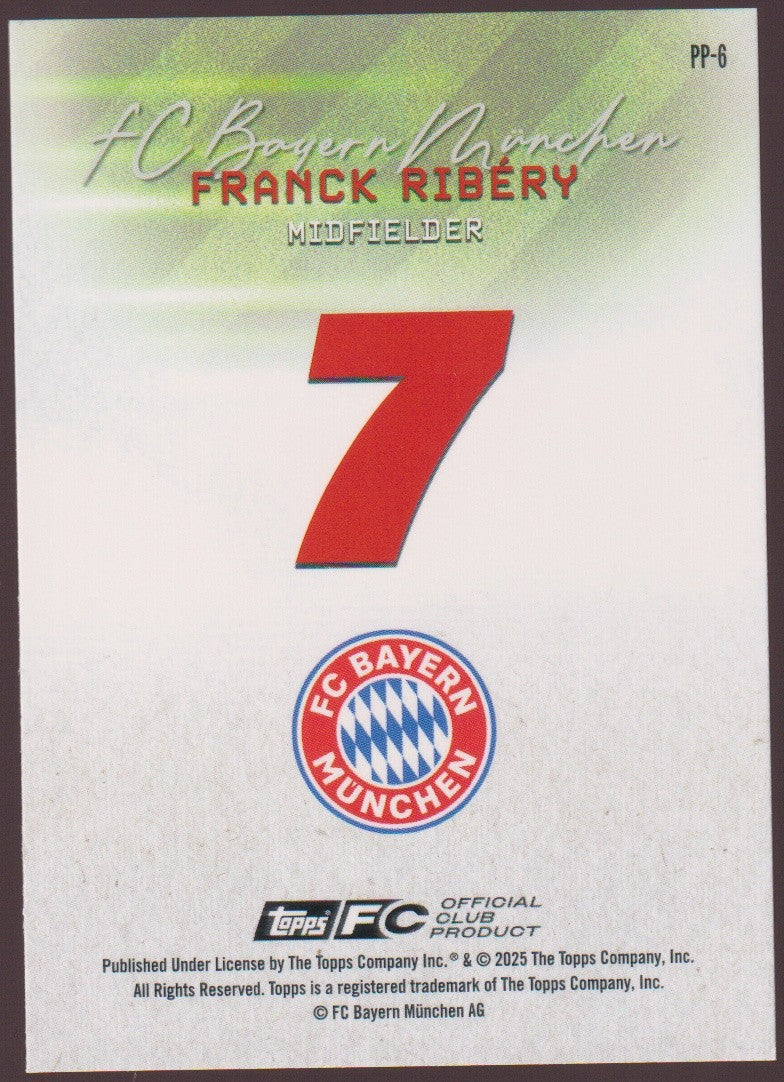 Topps 2024-25 Franck Ribery FC Bayern München Parallel 44/50 Refractor – Bild 2