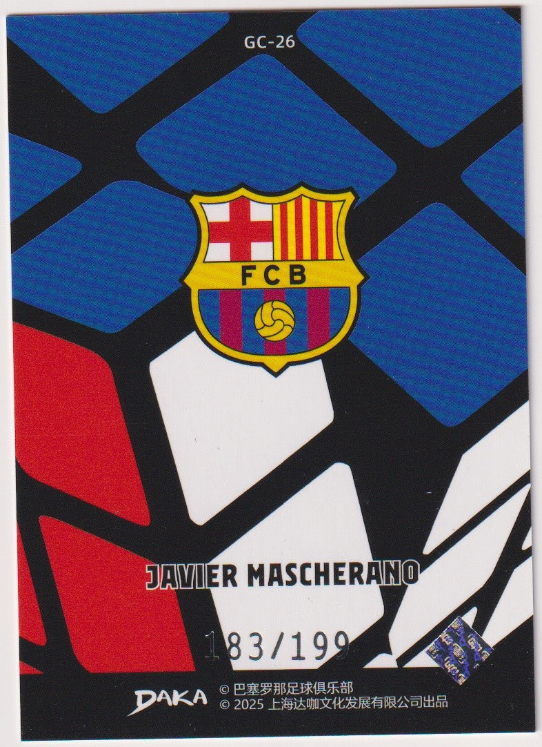 Daka GC-26 2024-25 Javier Mascherano FC Barcelona Parallel 183/199 Refractor – Bild 2