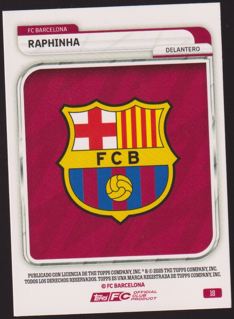 Topps 2024-25 Raphinha FC Barcelona Parallel 130/350 Rare – Bild 2