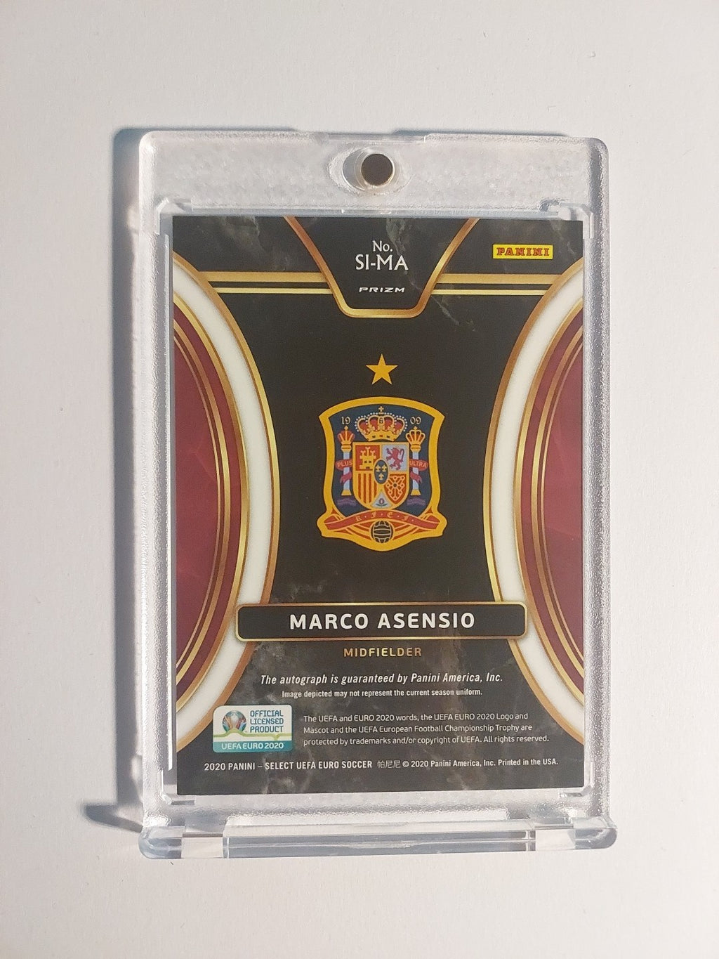 Panini Select 2019-20 Marco Asensio Spanien Real Madrid Auto Parallel Refractor – Bild 2