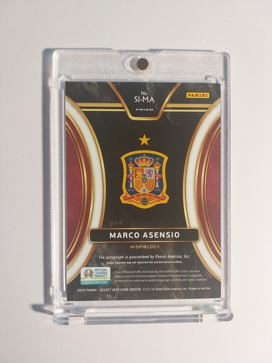 Panini Select 2019-20 Marco Asensio Spanien Real Madrid Auto Parallel Refractor – Bild 2