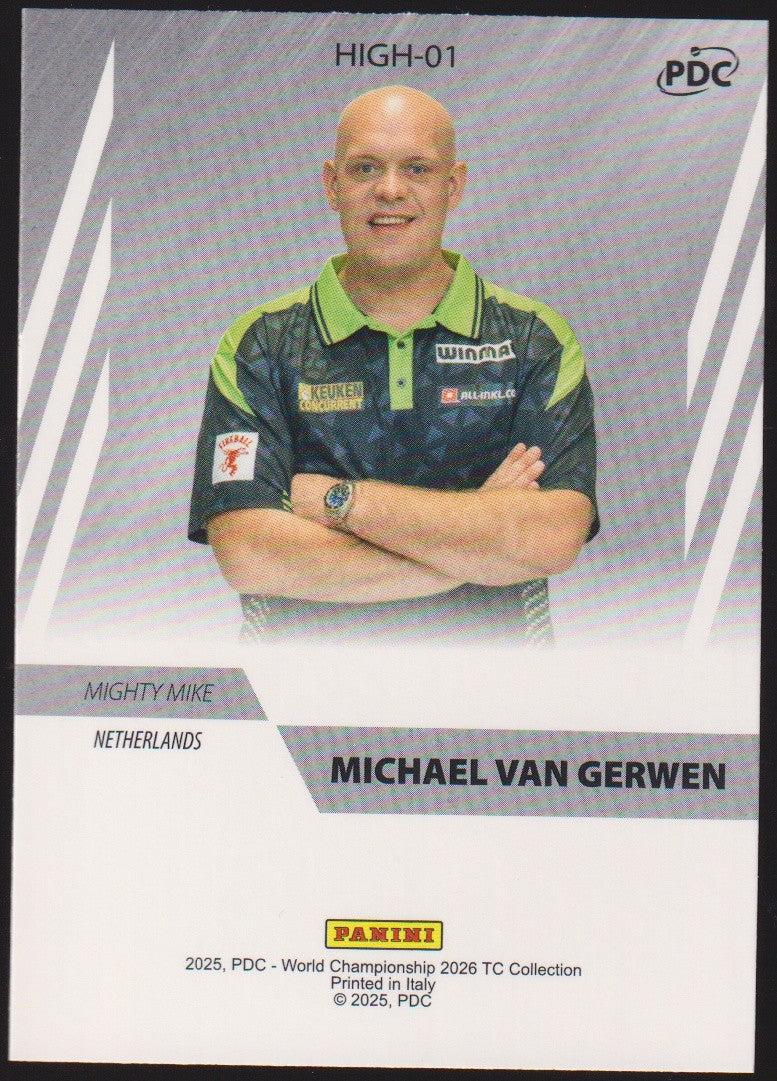 Panini PDC World Championship 2026 Michael Van Gerwen Refractor Parallel – Bild 2