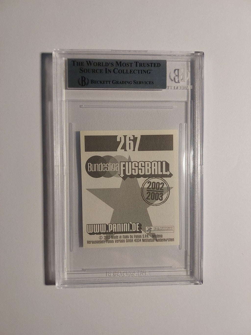 Panini Bundesliga 2002-03 Miroslav Klose 1. FC Kaiserslautern Rookie BGS 8.5 PSA – Bild 2