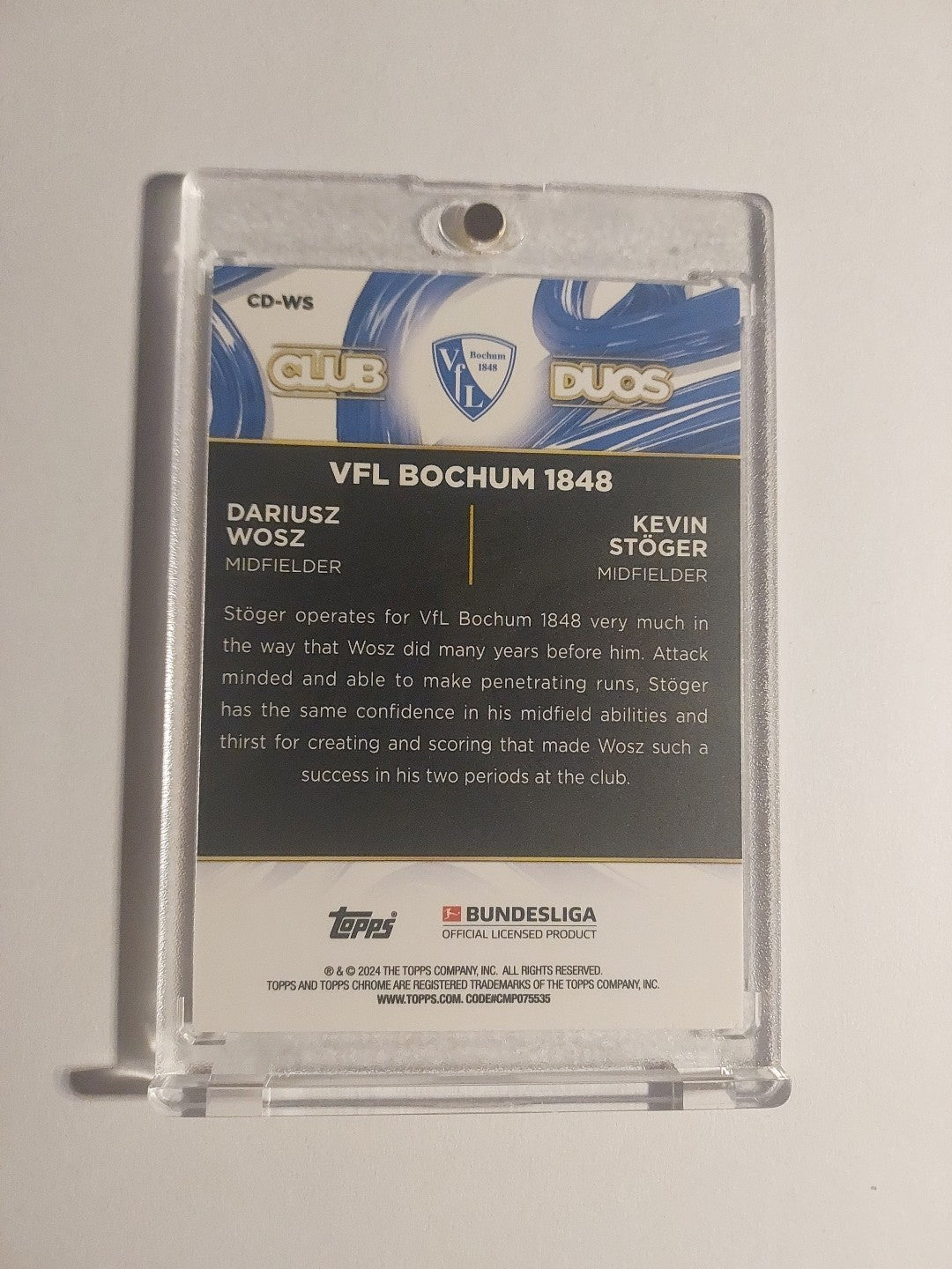 Topps 60 Jahre Bundesliga 2023-24 Wosz & Stöger Bochum Duo Parallel Rare Hit – Bild 2