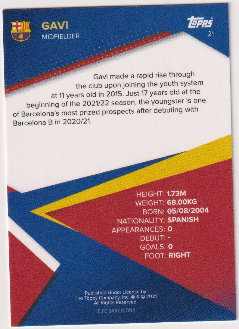 Topps 2020-21 Gavi Rookie FC Barcelona Parallel Rare – Bild 2
