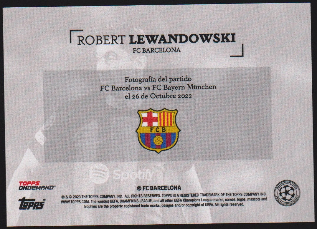 Topps Champions League 2022-23 Robert Lewandowski FC Barcelona Ondemand Parallel – Bild 2
