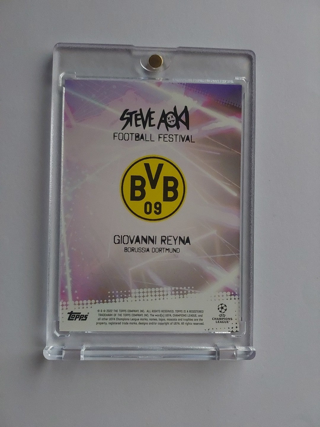 Topps Steve Aoki 2021-22 Giovanni Reyna Borussia Dortmund Limited Parallel – Bild 2