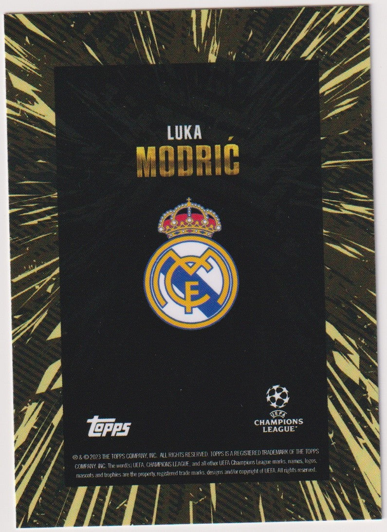 Topps Gold 2022-23 Luka Modrić Real Madrid UEFA Champions League Parallel Rare – Bild 2