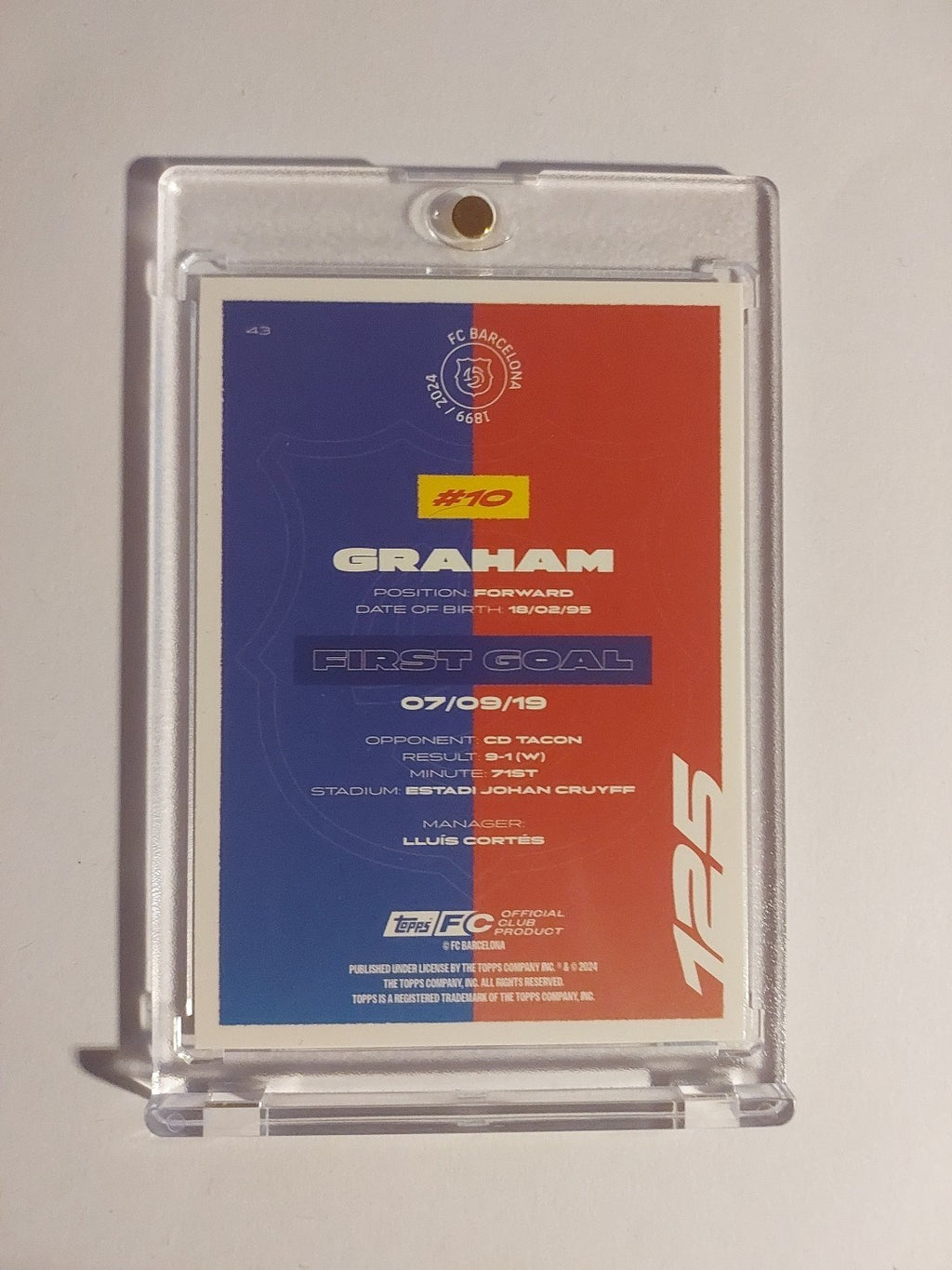 Topps Barcelona Team Set 2024-25 Graham Hansen Limited Parallel – Bild 2