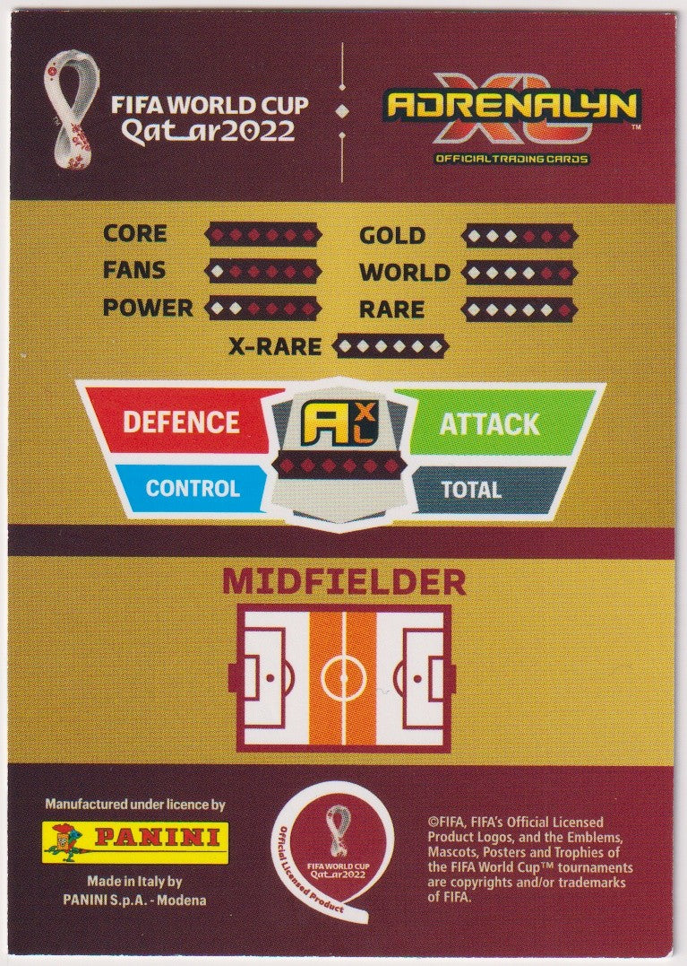 Panini World Cup 2022 Giorgian de Arrascaeta Uruguay Gold Parallel – Bild 2