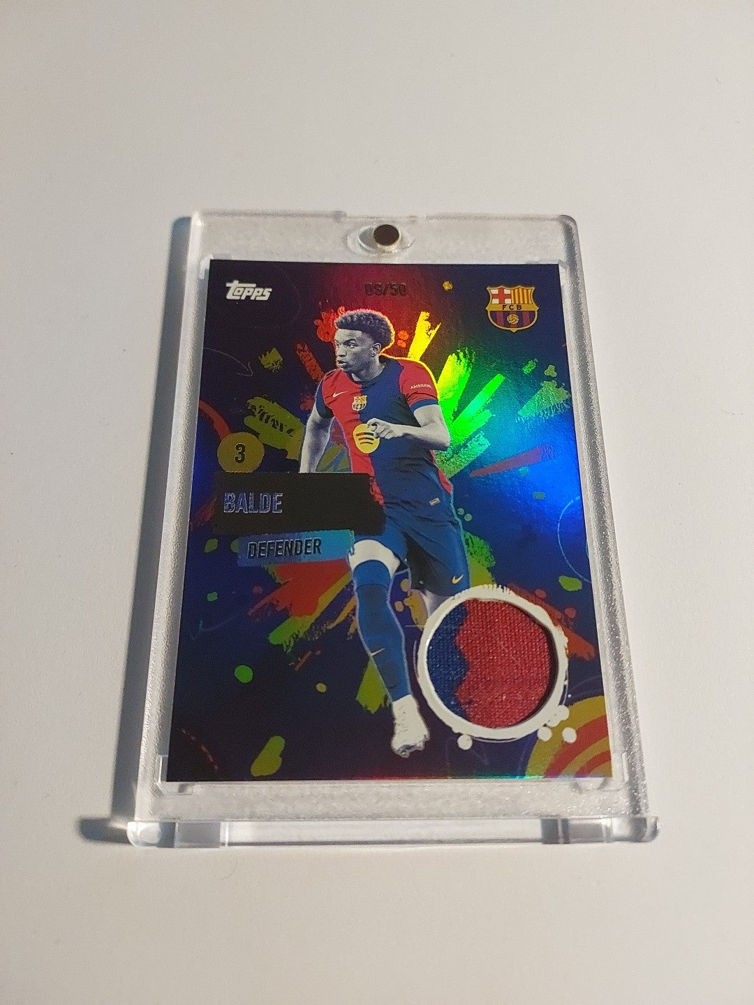 Topps Barcelona Team Set 2024-25 Alejandro Balde Patch Relic Parallel 9/50 Rare – Bild 2