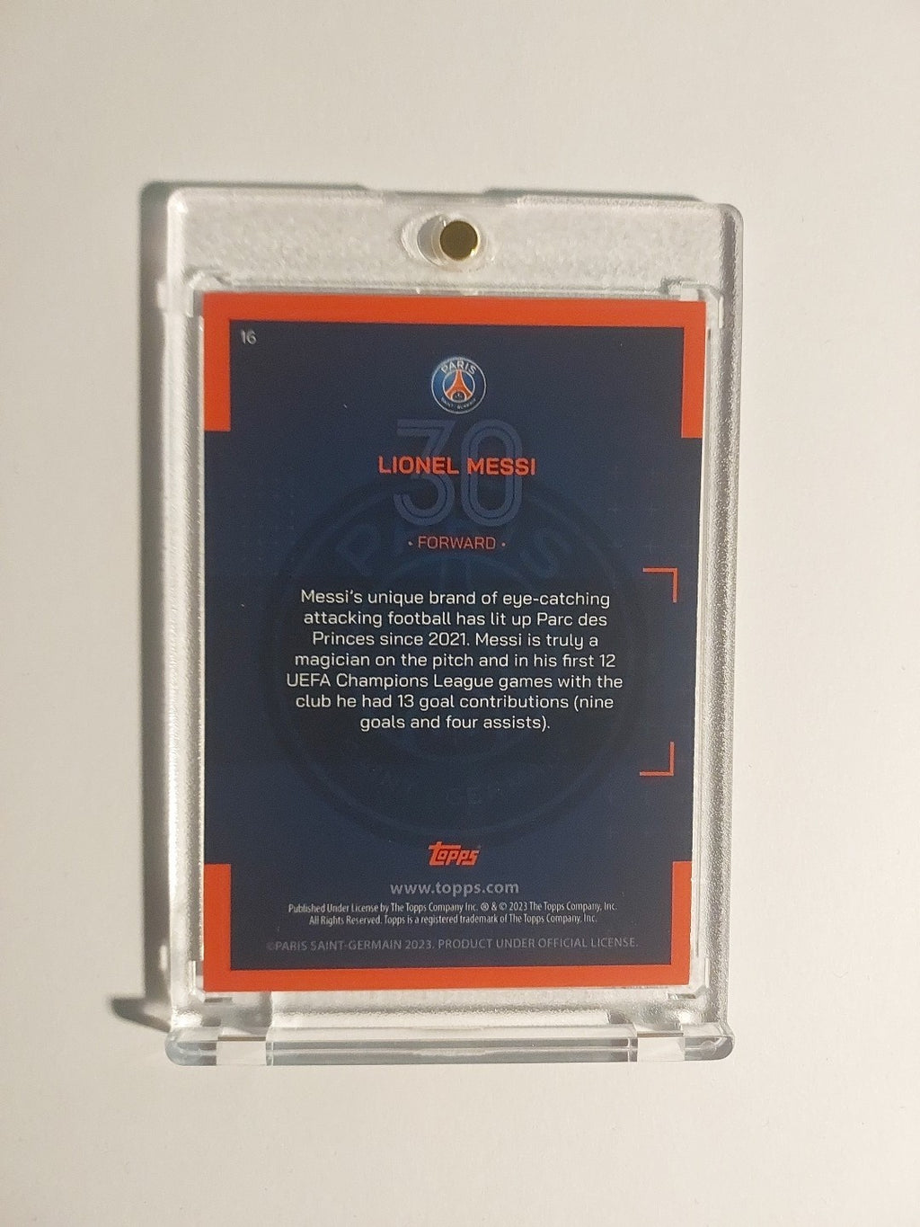 Topps PSG Team Set 2022-23 Lionel Messi Argentinien Parallel Ultra Rare Hit – Bild 2