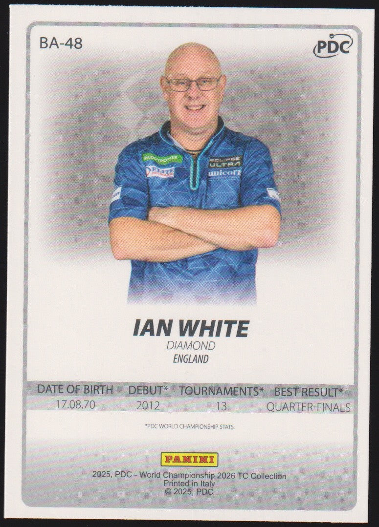 Panini PDC World Championship 2026 IAN WHITE Refractor Parallel – Bild 2