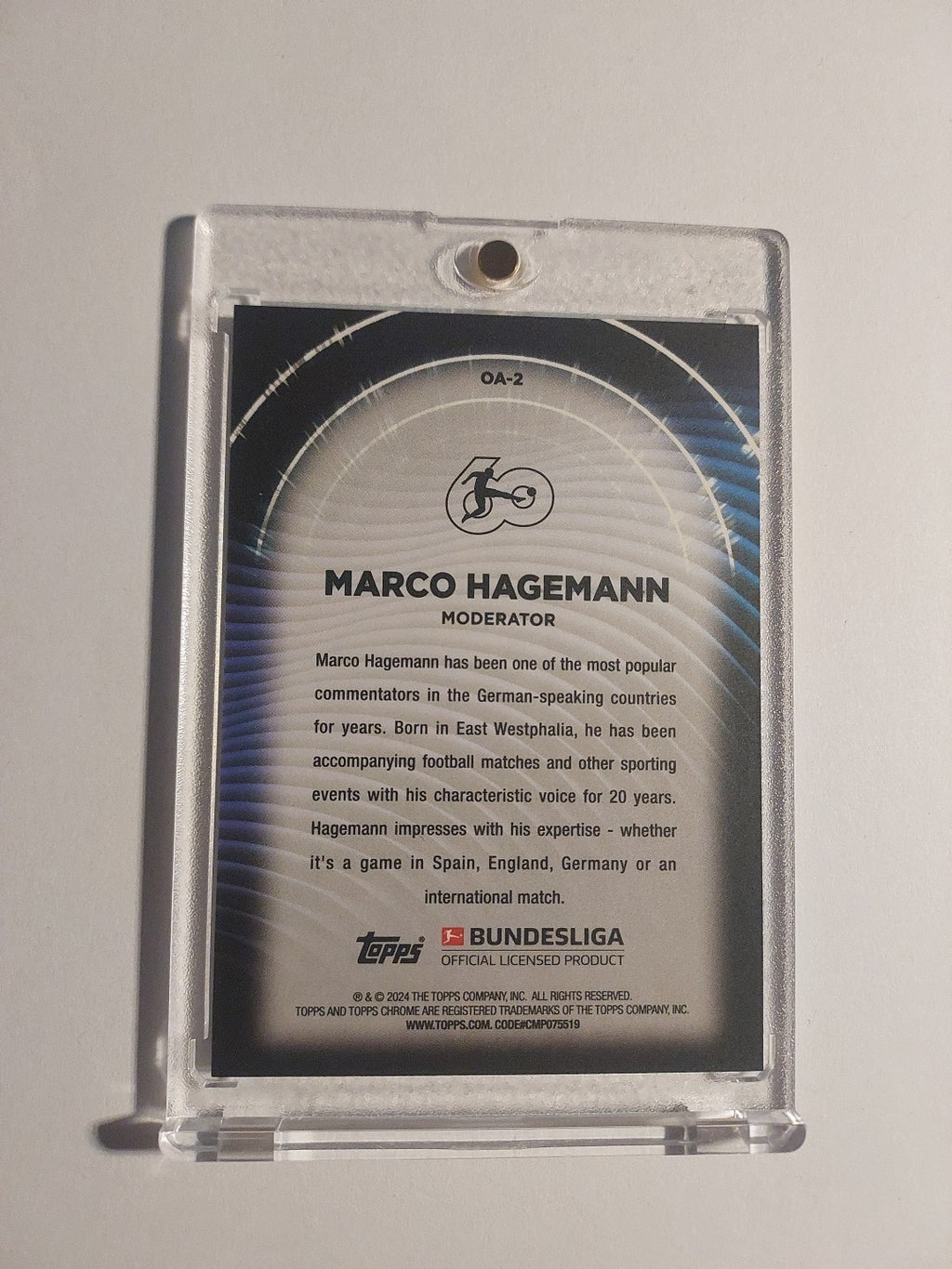 Topps 60 Jahre Bundesliga 2023-24 Marco Hagemann Bundesliga Legende Parallel Hit – Bild 2