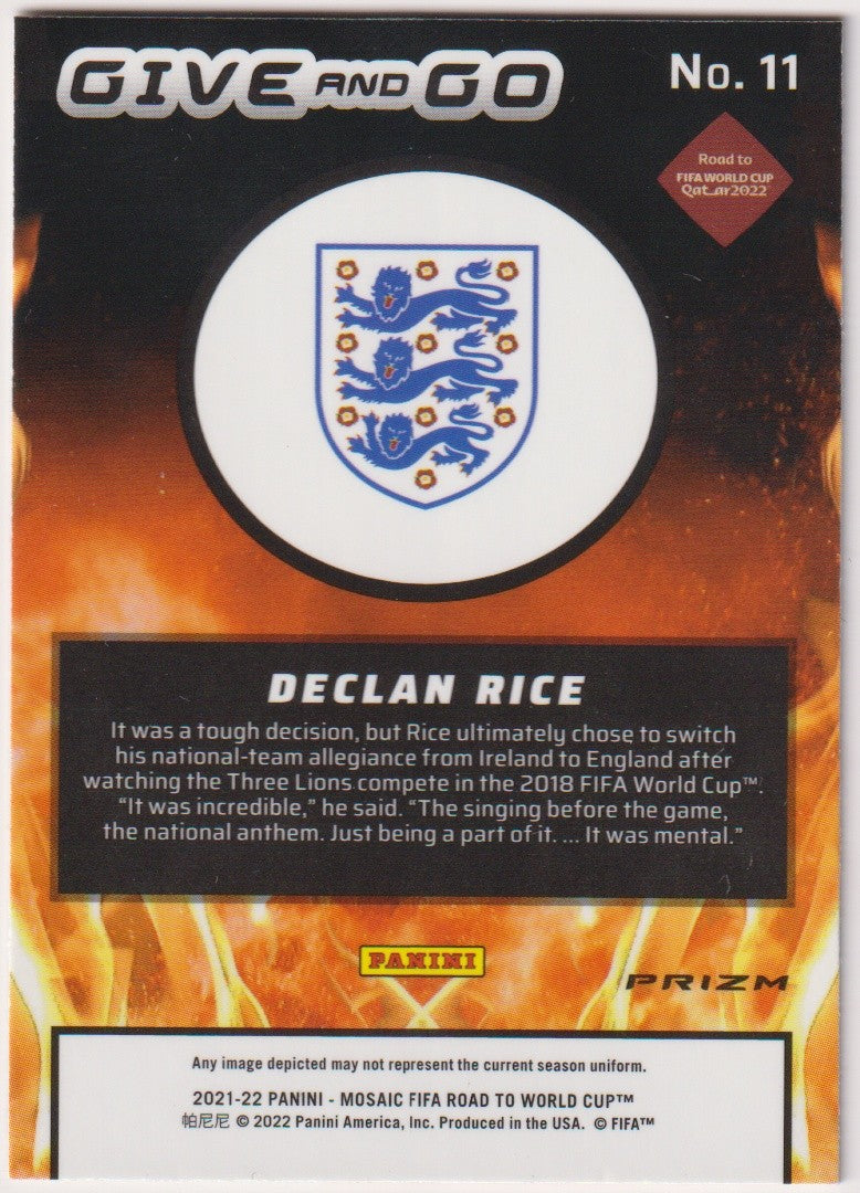Panini Mosaic FIFA Road to World Cup™ 2021-22 Declan Rice England Road to FIFA – Bild 2