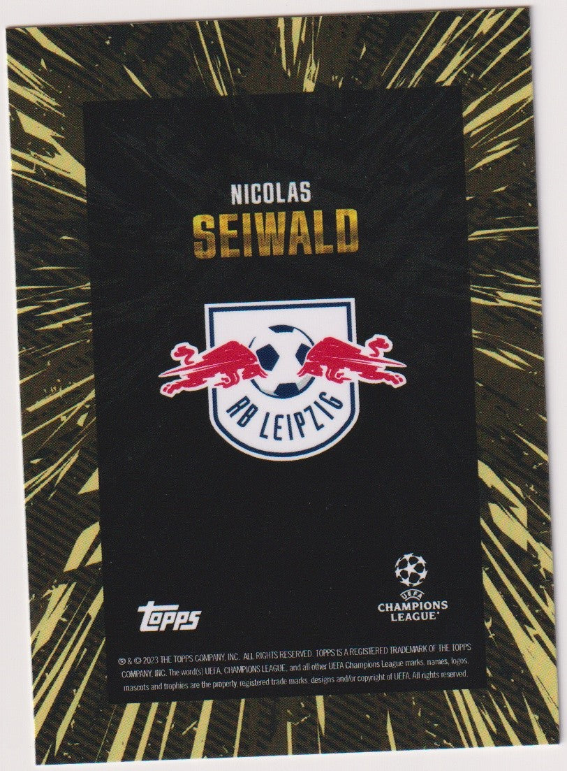 Topps X WHIP Gold 2023-24 Nicolas Seiwald RB Leipzig Parallel Rare – Bild 2