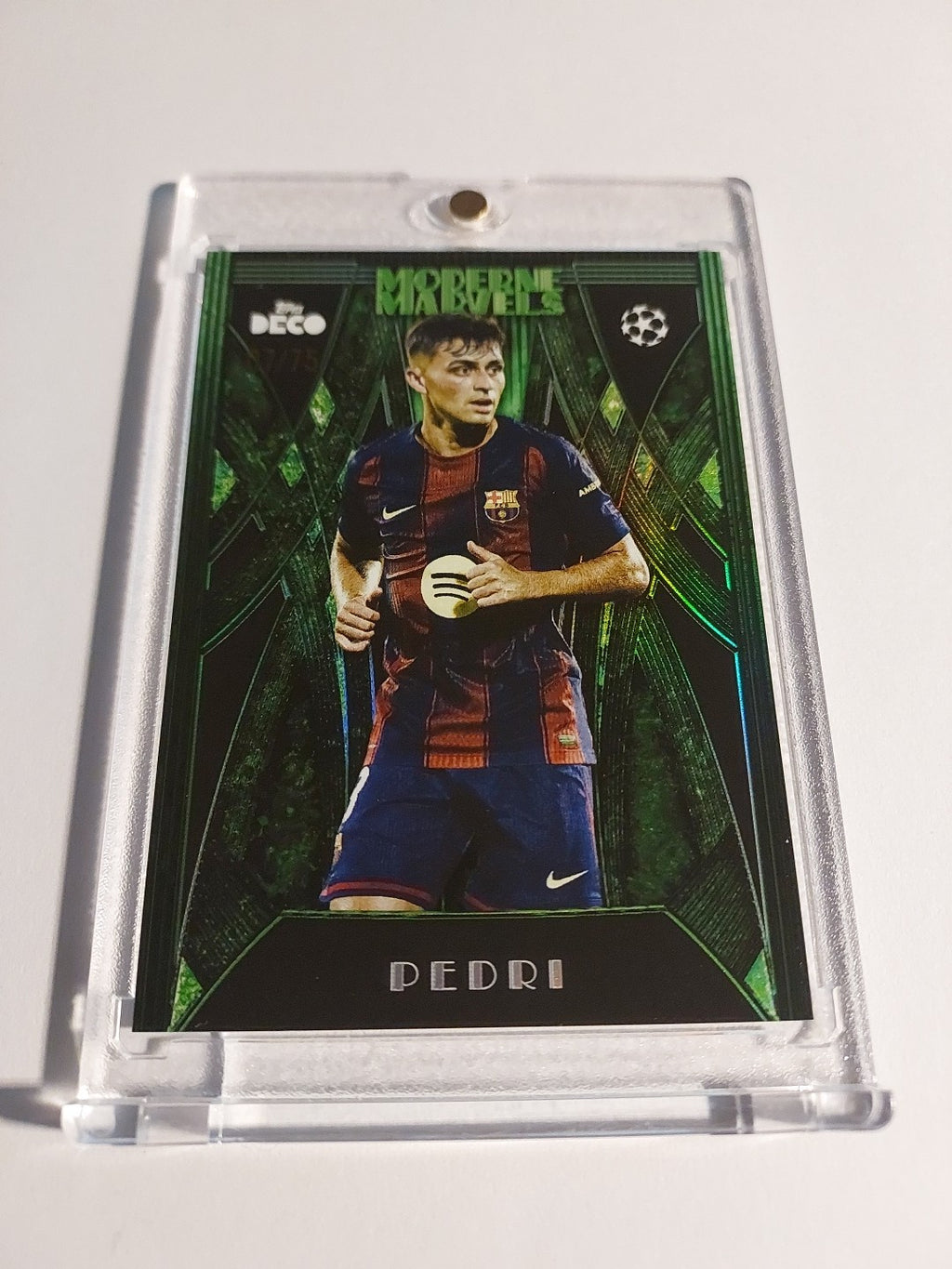 Topps UCC Deco 2025-26 Pedri Barcelona Spanien Parallel 7/75 Refractor Rare Hit – Bild 2