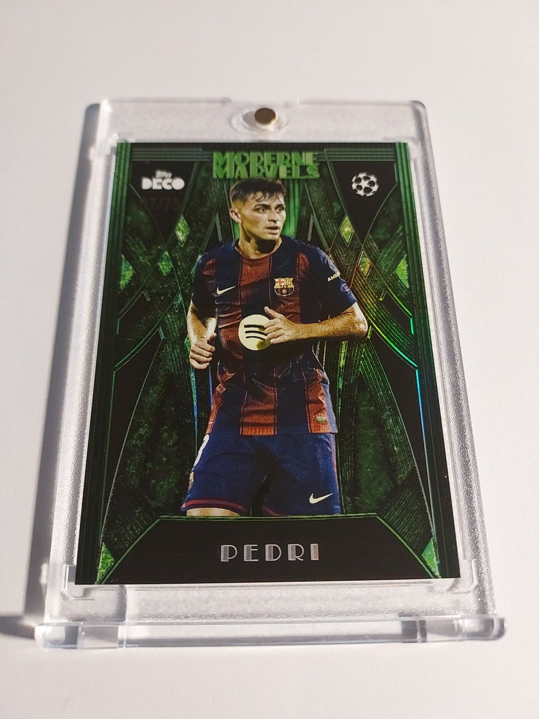 Topps UCC Deco 2025-26 Pedri Barcelona Spanien Parallel 7/75 Refractor Rare Hit – Bild 2