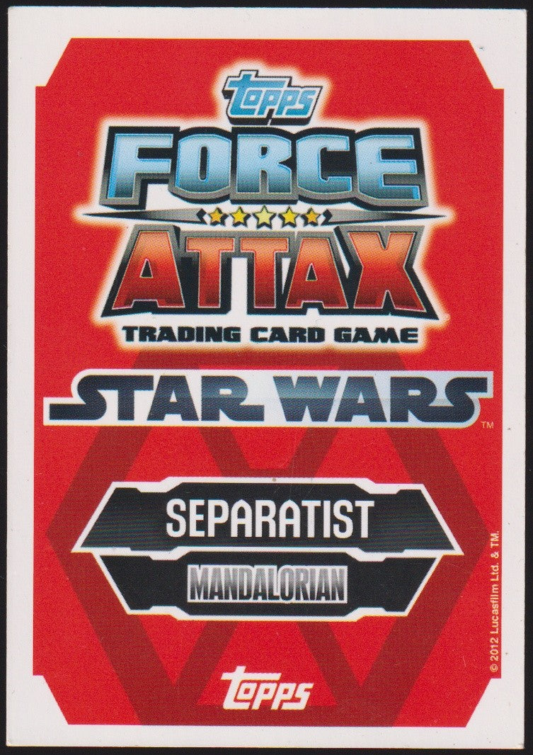 Topps Star Wars 2012 PREVIZSLA SEPARATIST Mandalorian TCG Rare #207 – Bild 2