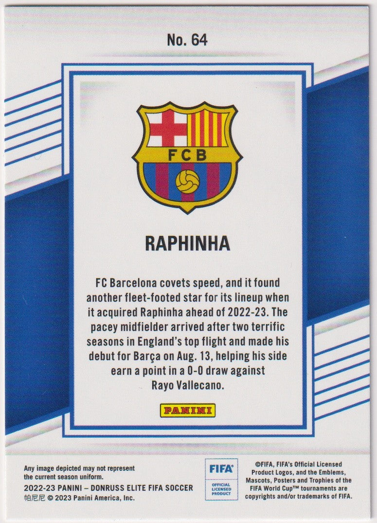 Panini Elite 2022-23 Raphinha FC Barcelona Parallel Rare 64 – Bild 2