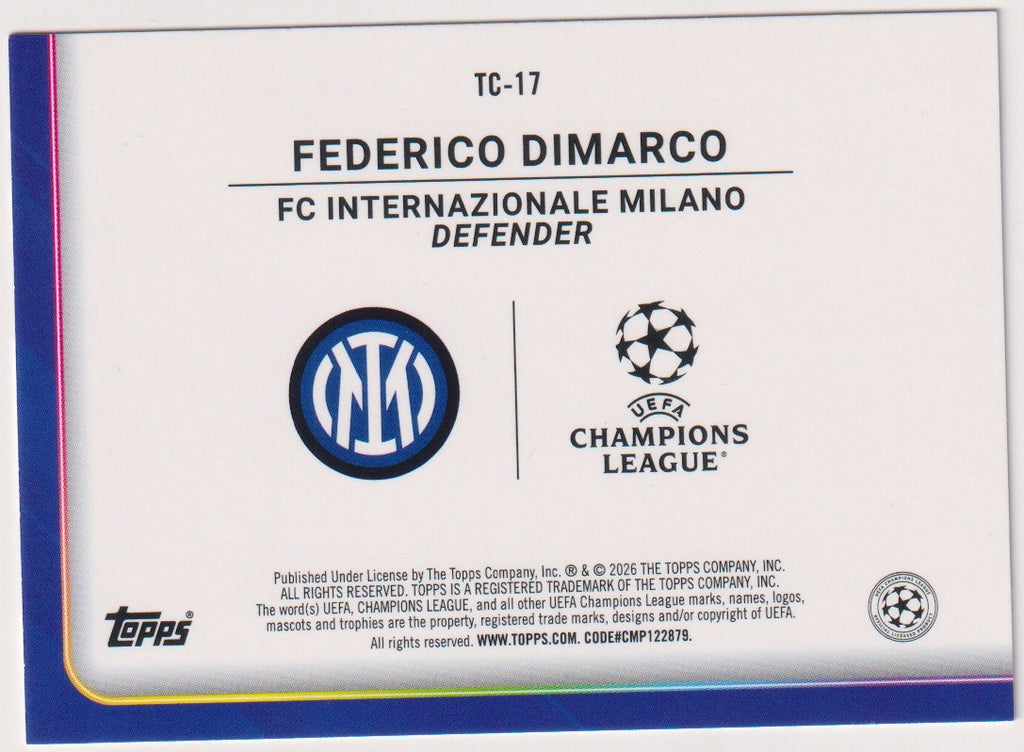 Topps Trophy Chasers 2024-25 Federico Dimarco FC Internazionale Milano UEFA – Bild 2