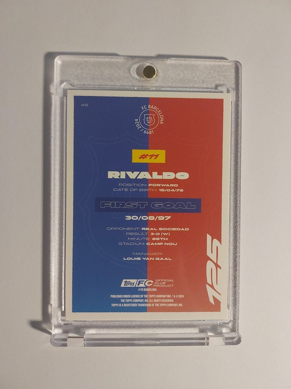 Topps Fc Barcelona Team Set 2024-25 Rivaldo Limited Parallel Edition – Bild 2