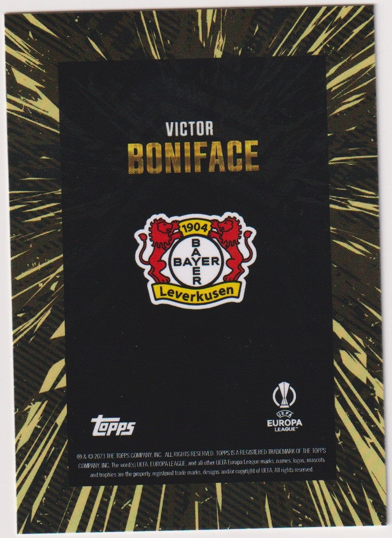 Topps X WHIP Victor Boniface Bayer Leverkusen Europa League Parallel Rare – Bild 2