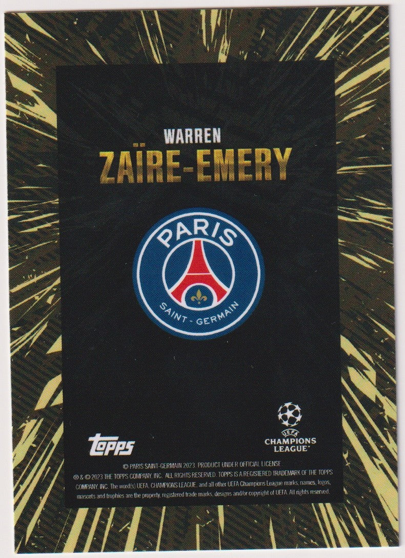 Topps X WHIP 2022-23 Warren Zaire-Emery Paris Saint-Germain Parallel Rare – Bild 2