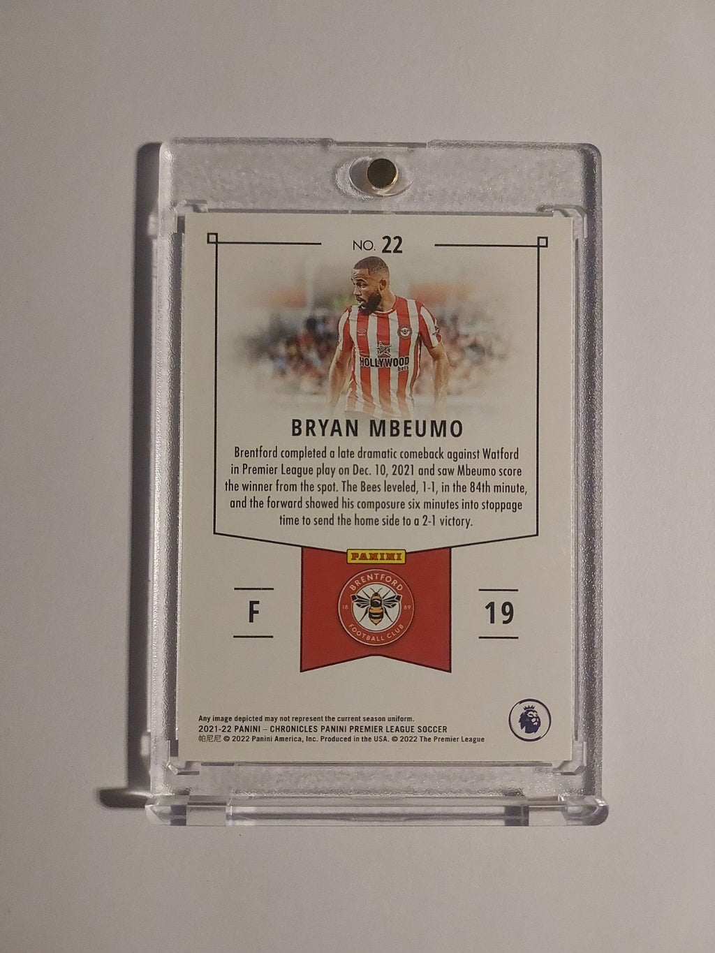 Panini Chronicles 2021-22 Bryan Mbeumo Rookie Brentford Parallel Ultra Rare Hit – Bild 2
