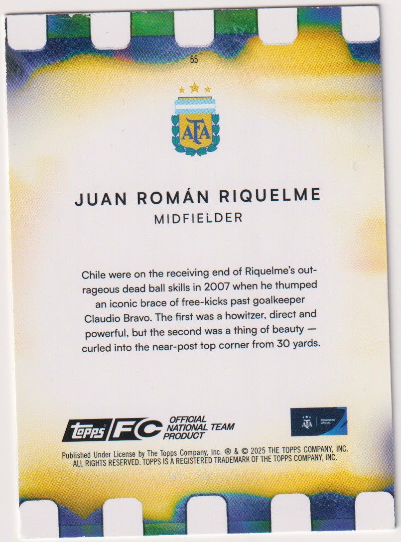 Topps Focus Argentina 2007-08 Juan Román Riquelme Argentinien Parallel Rare – Bild 2