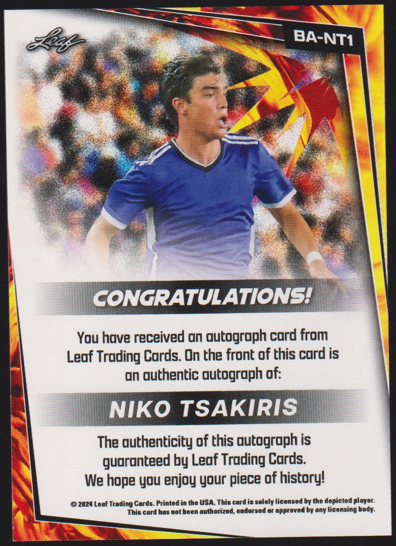 Leaf BA-NT1 2023-24 Niko Tsakiris Auto San Jose Earthquakes Parallel Rare – Bild 2