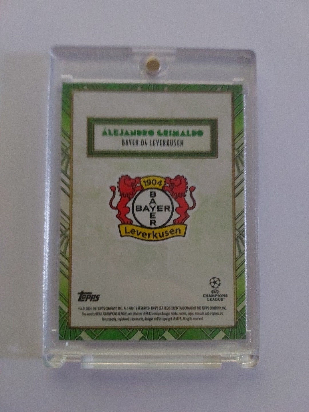 Topps Deco 2024/25 Grimaldo Bayer Leverkusen Nummeriert 19/99 Parallel Refractor – Bild 2
