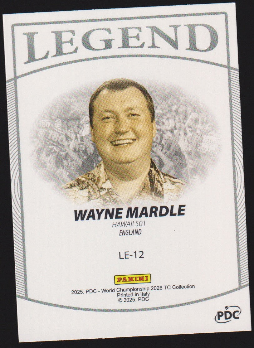 Panini PDC World Championship 2026 Wayne Mardle Refractor Parallel – Bild 2