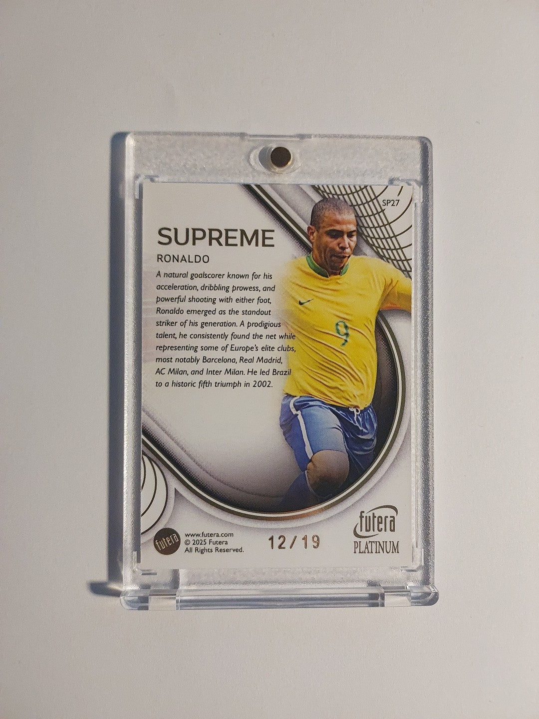 Futera Platinum 2025 Ronaldo Real Madrid Brasilien Parallel 12/19 Refractor Rare – Bild 2