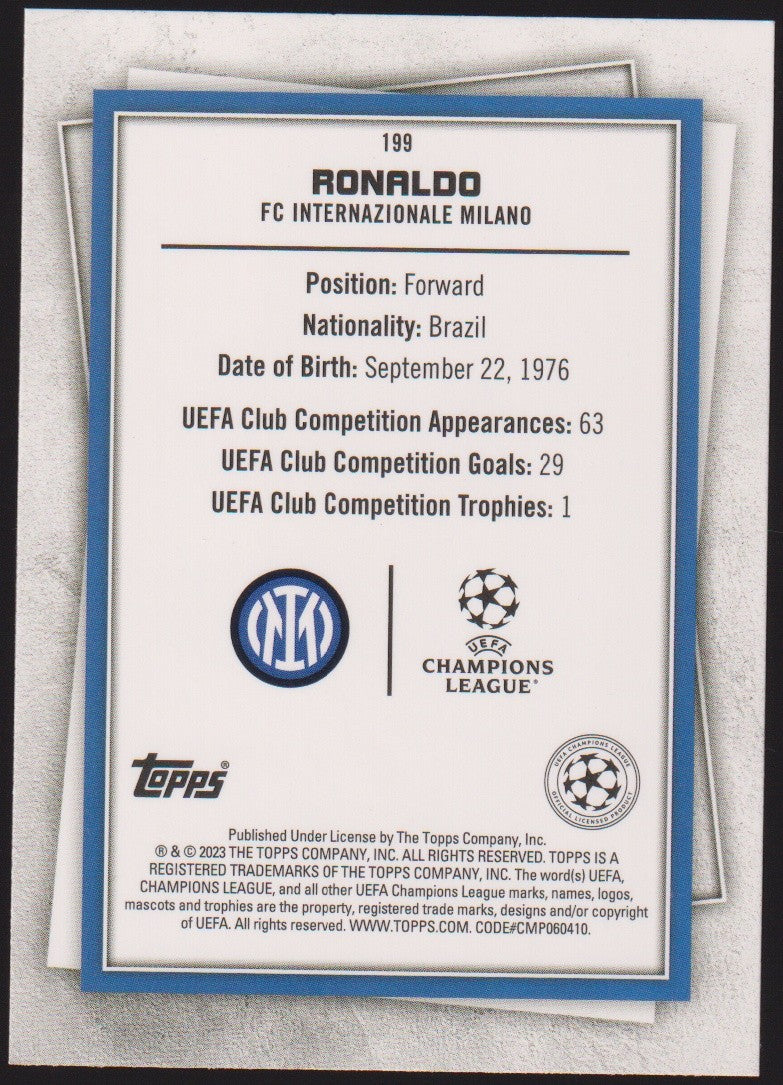 Topps Legends 2022-23 Ronaldo FC Internazionale Milano Champions League Parallel – Bild 2