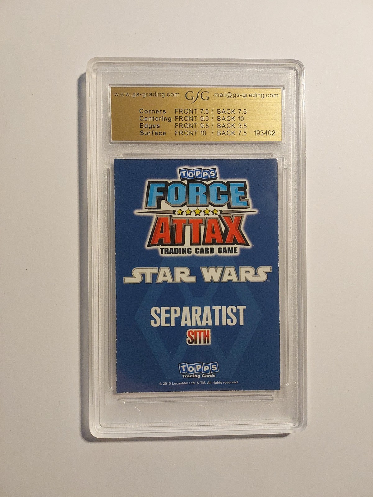 Topps Star Wars 2010 General Grievous Sith Separatisten GSG 5.5 = PSA Parallel – Bild 2