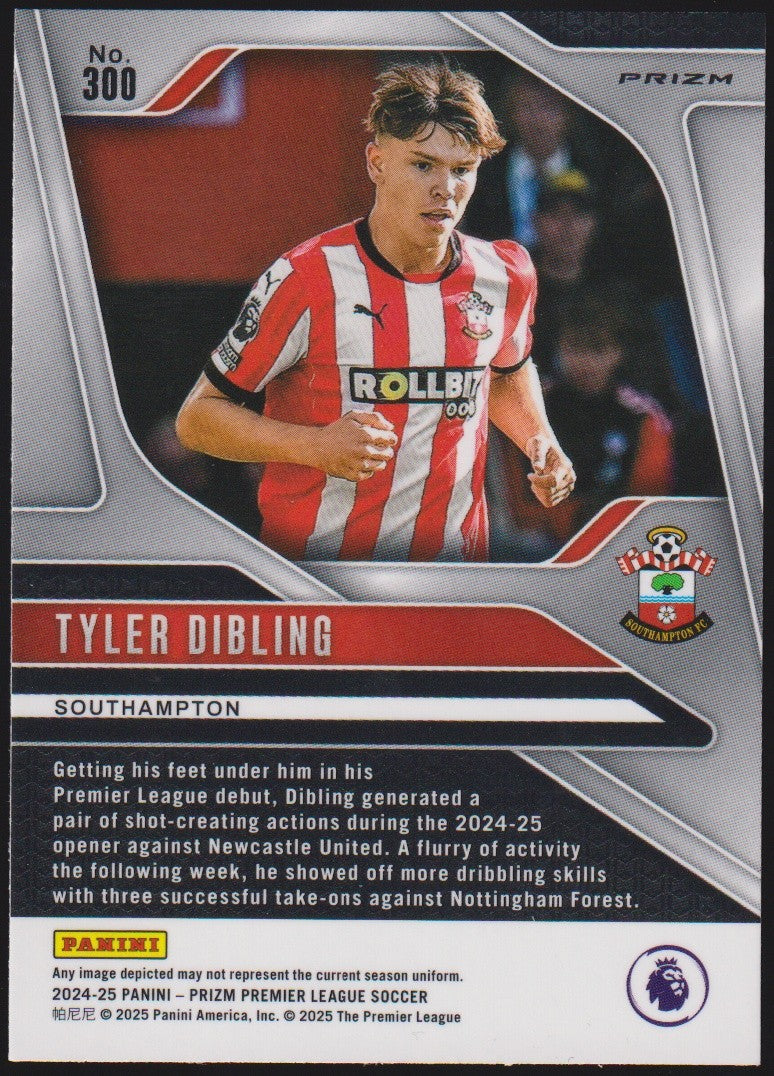 Panini Prizm 2024-25 Tyler Dibling Rookie Southampton Parallel Refractor – Bild 2