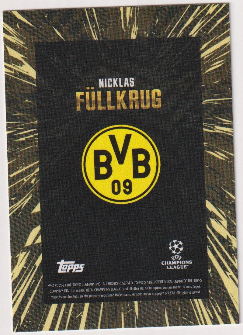 Topps Champions League 2023-24 Nicklas Füllkrug BVB 09 Topps X.Whip Parallel – Bild 2