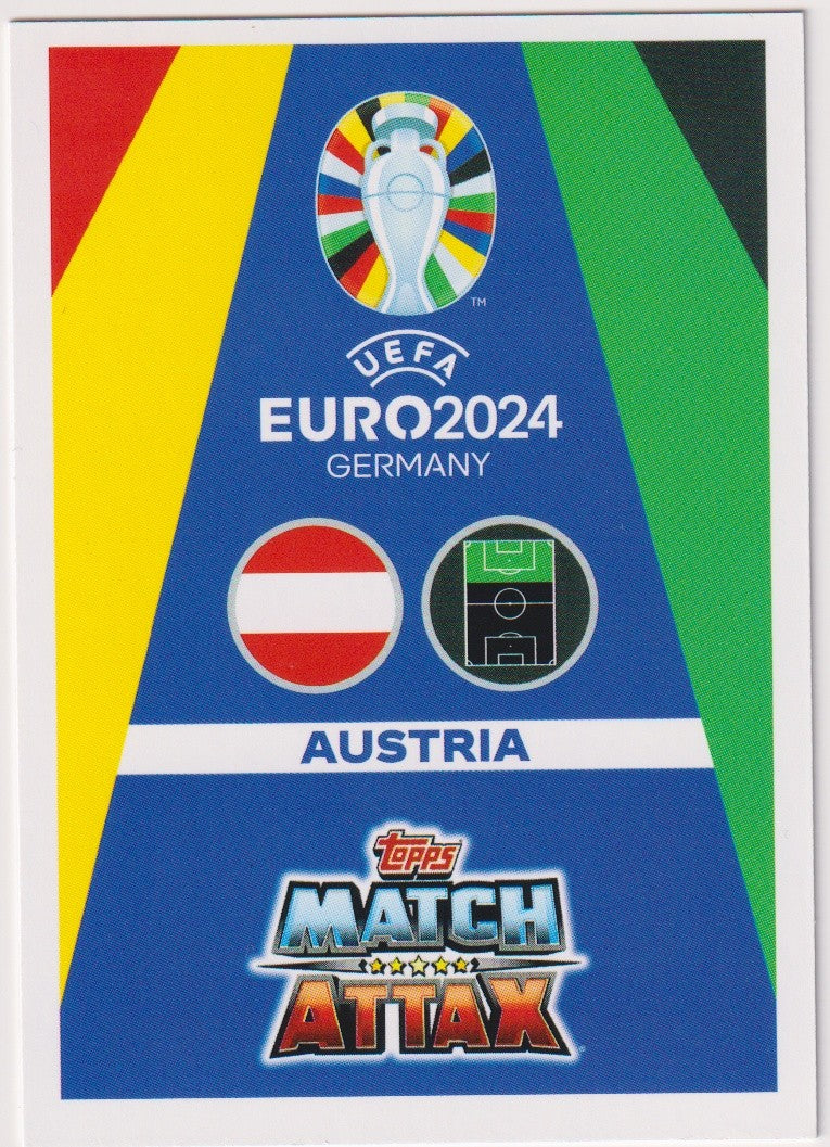 Topps Uefa Euro 2024 Junior Adamu Österreich Graduated Gem Parallel Toppsfractor – Bild 2