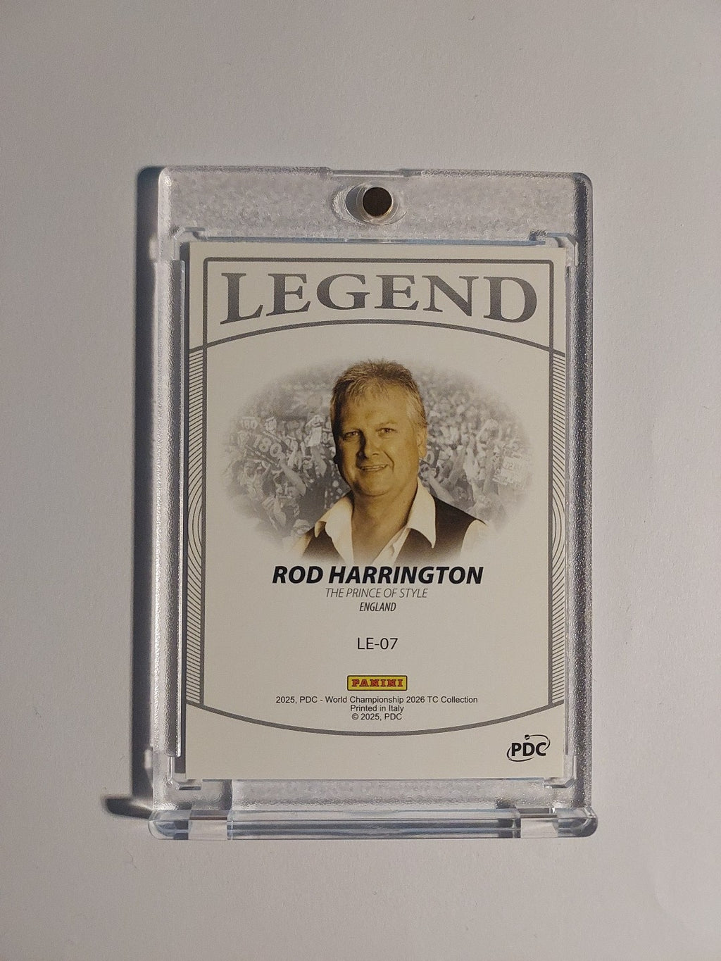 Panini PDC World Championship 2026 Rod Harrington Legend Parallel Refractor Rare – Bild 2