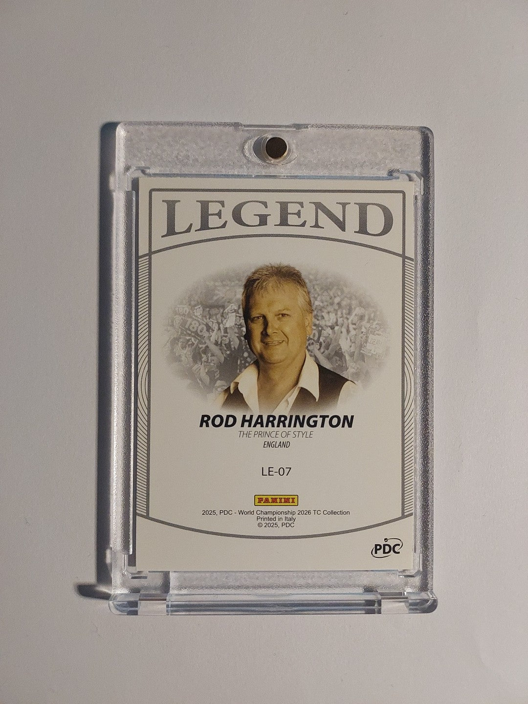 Panini PDC World Championship 2026 Rod Harrington Legend Parallel Refractor Rare – Bild 2
