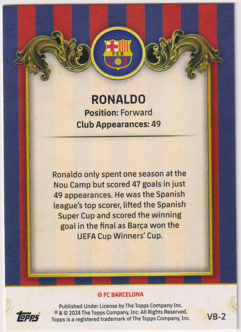 Topps VB-2 2024-25 Ronaldo FC Barcelona Standard Parallel Rare – Bild 2