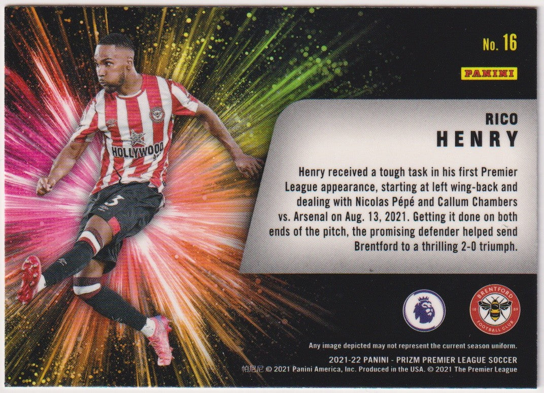 Panini Fireworks 2021-22 Rico Henry Rookie Brentford Parallel Rare – Bild 2