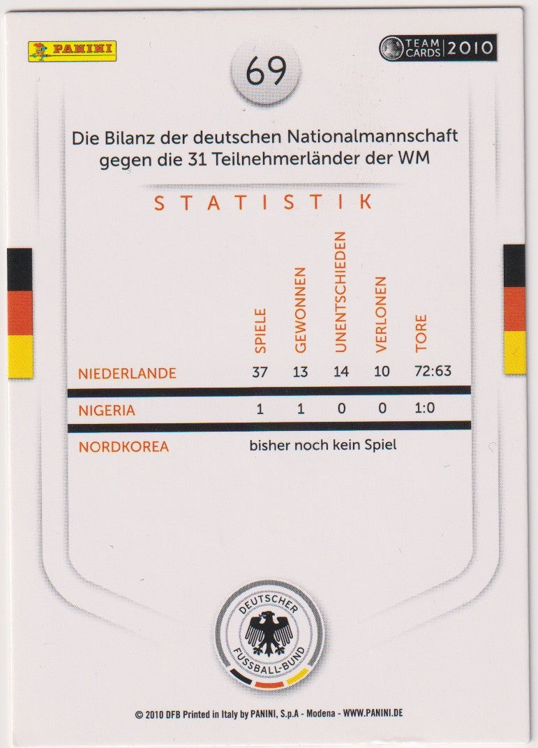 Panini Team Cards 2010 Michael Ballack Deutschland Parallel Rare 69 – Bild 2
