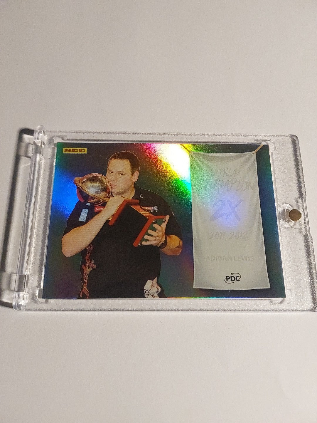 Panini PDC World Championship 2026 Adrian Lewis World Champion Refractor Rare – Bild 2