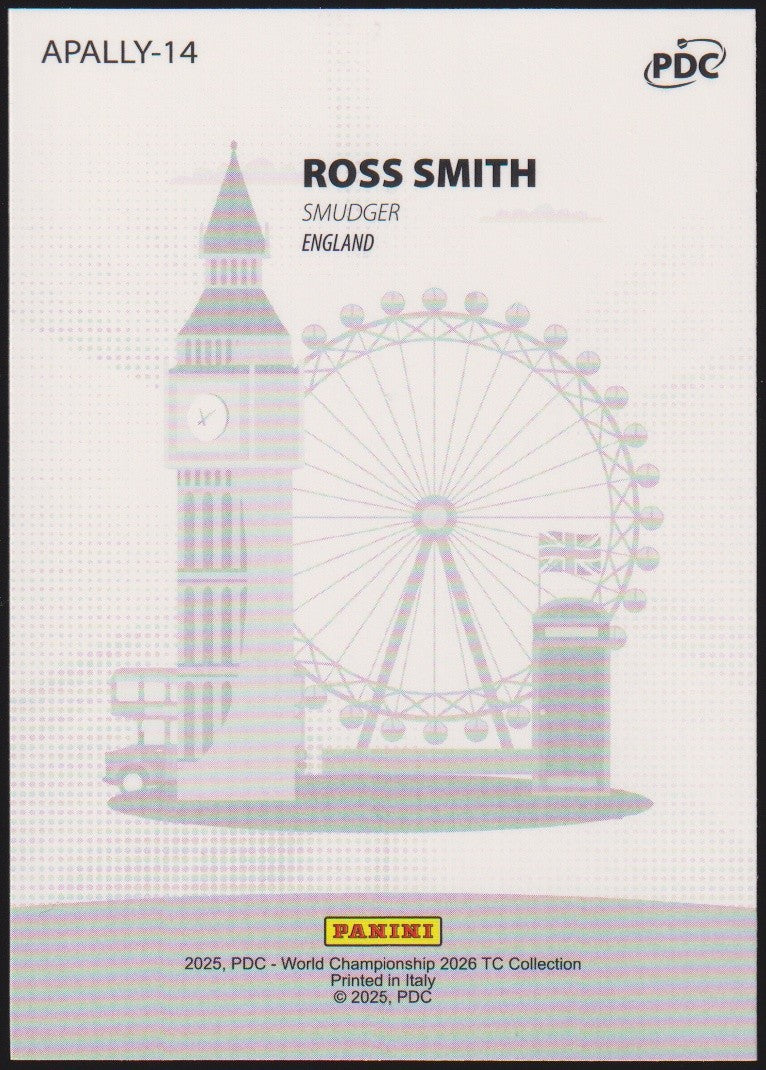 Panini PDC World Championship 2026 Ross Smith "Smudger" Refractor Parallel – Bild 2